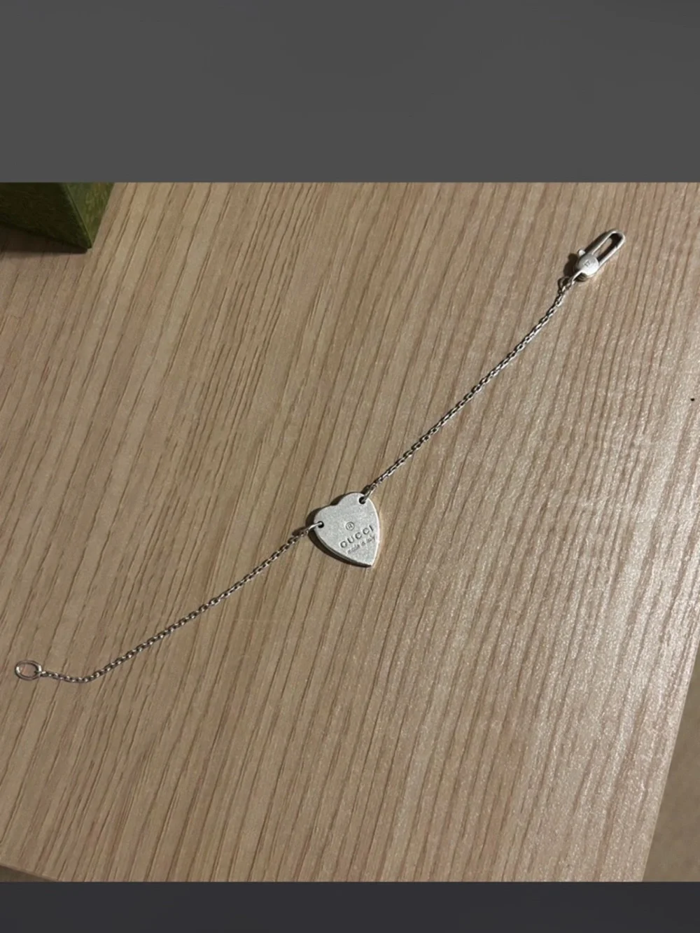 Gucci Silver Heart Tag Bracelet in Shiny Silver - Picture 2 of 8